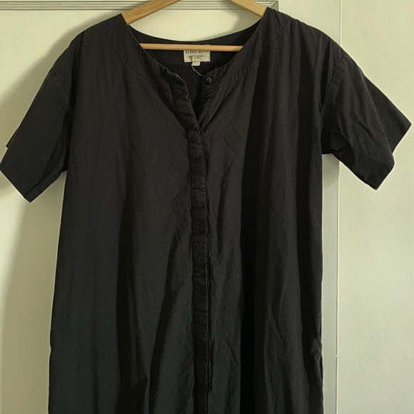 Tribe Alive Cotton Poplin Dress in Black size XS - Picture 3 of 5